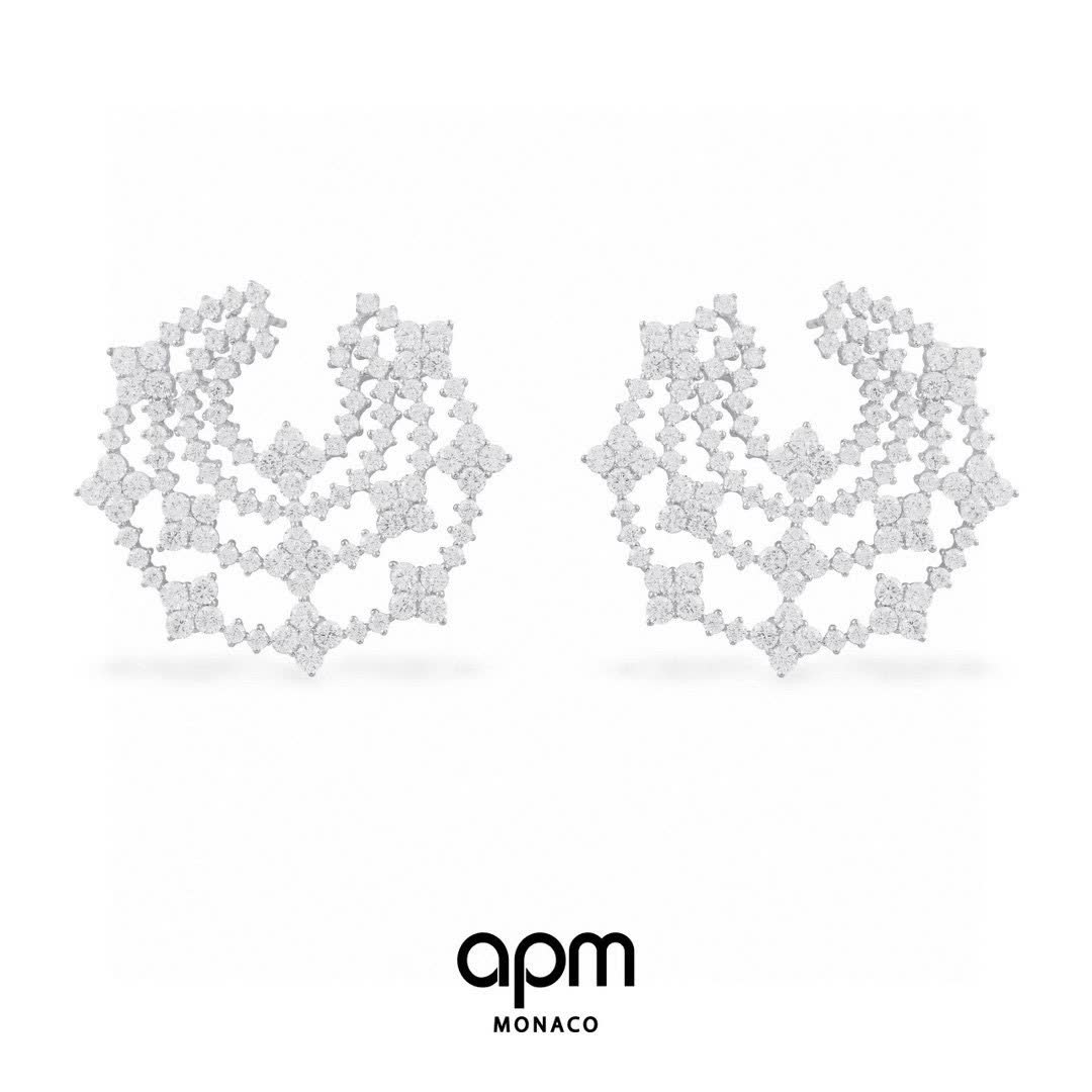 APM Monaco Diamond Stud Earrings